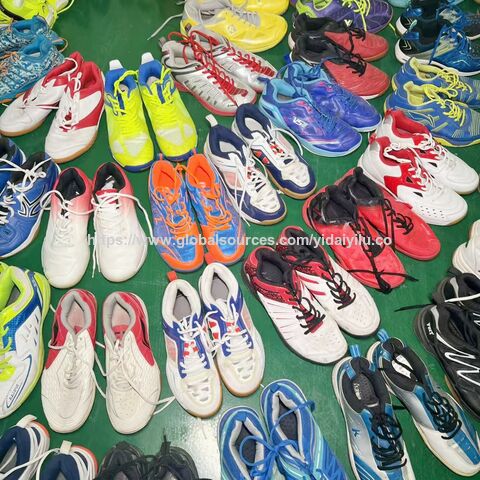 Factory Price Mixed Used Men's Badminton Shoes Bales Chinese Brand