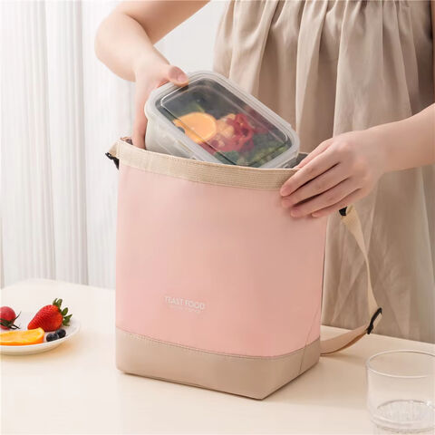 Bolsa de almoço com fivela Bento, alça de ombro para escritório e impressão personalizada