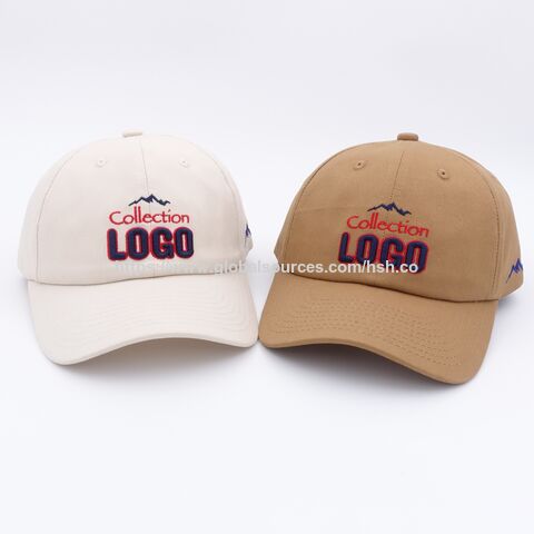 Casquette de baseball en sergé de coton avec fermeture réglable pour la plupart et logo brodé