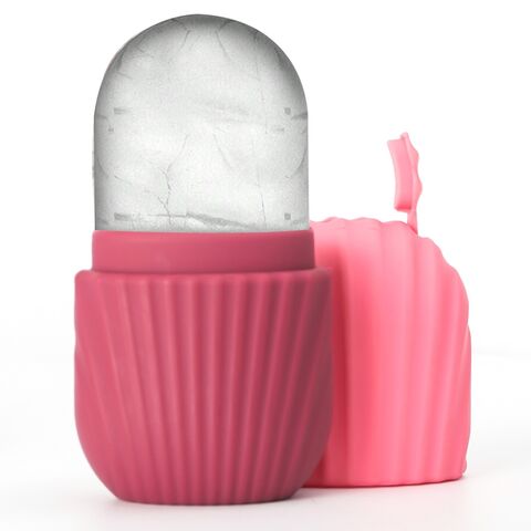 Hot Selling Reusable Silicone Roller Needleless Beauty Massage Ice Cube Massager Facial Contouring Ice Mold Hot Face Contouring