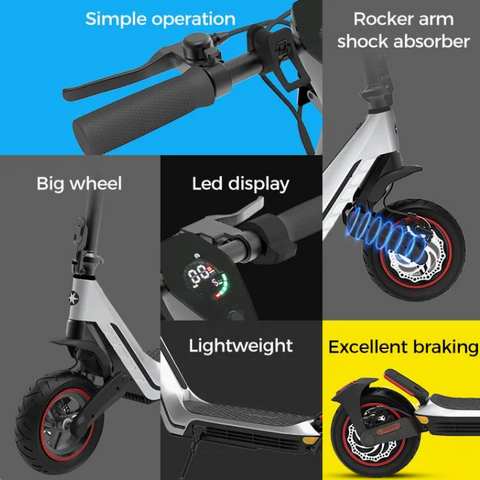 T10a Foldable Portable Long Range Best Adult 500 W Motor E-scooter