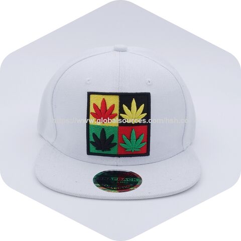 Gorra snapback de sarga de algodón blanco