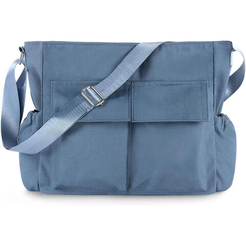 Bolso bandolera de lona, estilo vintage, para portátil, bolso hobo grande con múltiples bolsillos para hombres y mujeres for sale at factory direct price