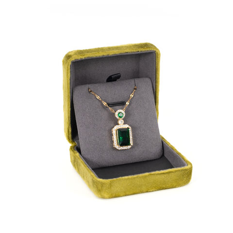 Boîtes à Bijoux Vertes Élégantes en Gros d'Usine pour Bagues, Pendentifs et Ensembles