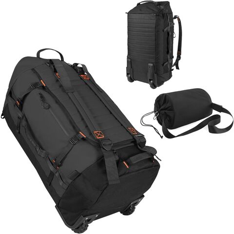 Tas Ransel Troli Lipat 85L 29" dengan Roda, Tas Duffle Perjalanan Sisi Lembut dengan Kompartemen Sepatu Terpisah, Alas Berquilting Penuh for sale at factory direct price