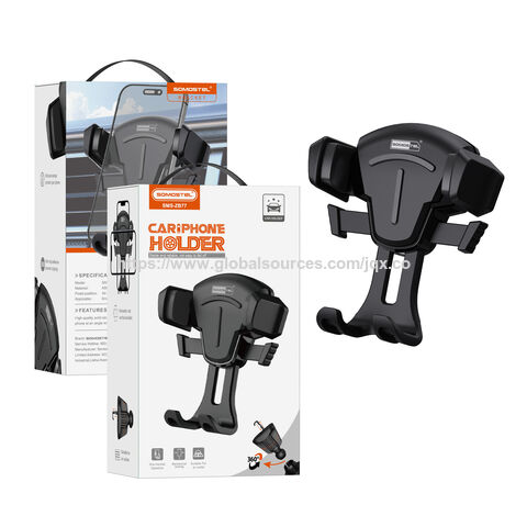 Soporte para teléfono de ventilación de coche Somostel SMS-ZB77, material ABS con junta de silicona, se bloquea automáticamente al tocar