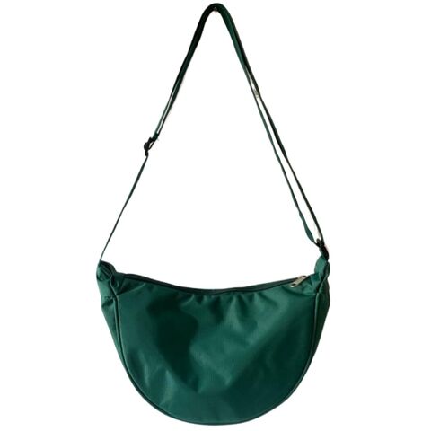 Riñonera Premium de Nailon Reciclado - Bolso Cruzado Clásico Verde, Duradero y Resistente al Agua