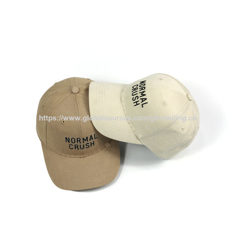 Sommerliche Baseballkappe aus Baumwolle mit 3D-Sticklogo, breitem, gebogenem Schirm und strukturierter 6-Panel-Form