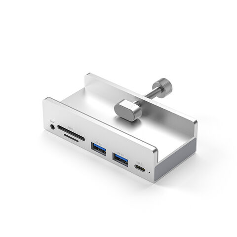 Concentrador USB 3.0 de 7 puertos en 1 con montaje, alimentación y datos de alta velocidad, adaptador de corriente de 5V/2A y cable USB tipo A a tipo A
