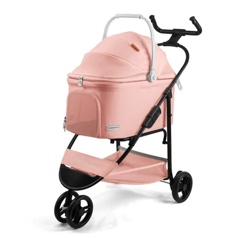 Carrinho de Bebê Dobrável Portátil para Cães e Gatos, Modelo 2025, Ideal para Viagens com Dois Pets Gêmeos for sale at factory direct price