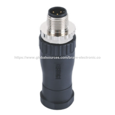 Conector de Terminal M12 de Longitud Personalizada Código PG11 Impermeable 4/5/8 Pines Macho Montaje en Campo Conexiones de Cable Acoplables for sale at factory direct price