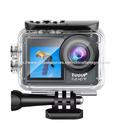 Recording Function 360 Degree Sports Camera Dual Screen Anti-Shake Waterproof Action Camera Dual Screen and Microphone for sale at factory direct price