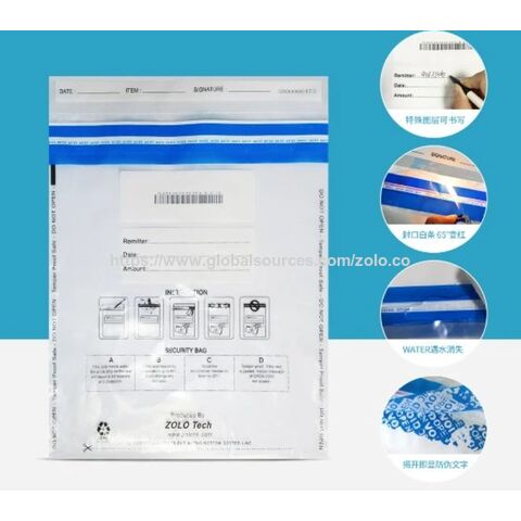 Bolsa de seguridad para proveedores, bolsa de embalaje a prueba de manipulaciones, bolsa para efectivo, bolsa de PE aplicable a diversos embalajes for sale at factory direct price