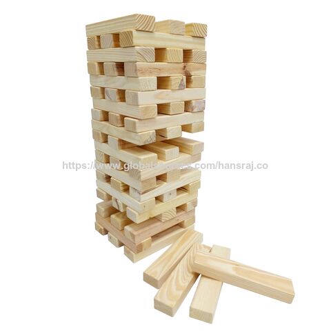 Der Holzturm ist ein klassisches Blockstapel- und Balancierspiel, das aus robusten Holzblöcken gefertigt ist.