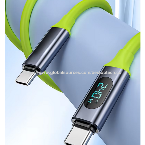 240W Intelligentes digitales Display USB-C auf Typ C Schnellladekabel für iPhone 16/15 Pro Max for sale at factory direct price