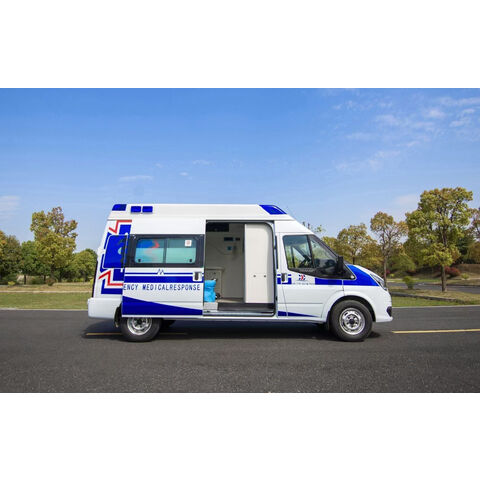 Ambulância 4x4 Fo rd Jmc Elétrica para Emergências Médicas com Talas e Suportes Automáticos para Venda for sale at factory direct price