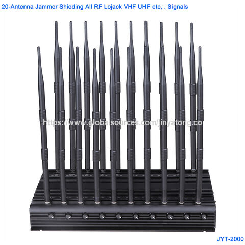 20-Antennen-Jammer, schirmt alle WIFI- (WIFI 6E), RF-, Lojack-, VHF-, UHF- und 2G-, 3G-, 4G-, 5G- (3.5G, 3.7G) Mobilfunksignale usw. ab.