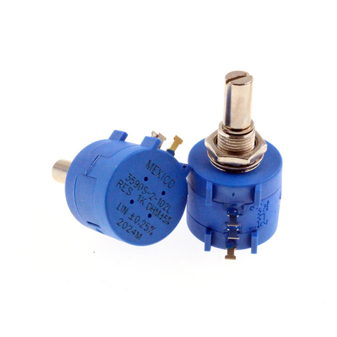 Potenciômetro Multivoltas 3590S-2-103L/10K 20K 50K 100K (10 voltas) - Resistor Ajustável de Precisão