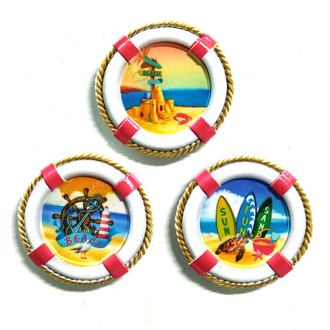 Aimant de Réfrigérateur Souvenir Plage Noire d'Islande Impression 3D Résine Logo Personnalisé