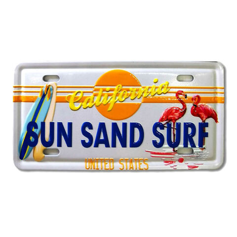 Aimant de réfrigérateur avec plaque d'immatriculation de Las Vegas, logo personnalisé, impression en relief 3D, souvenir touristique