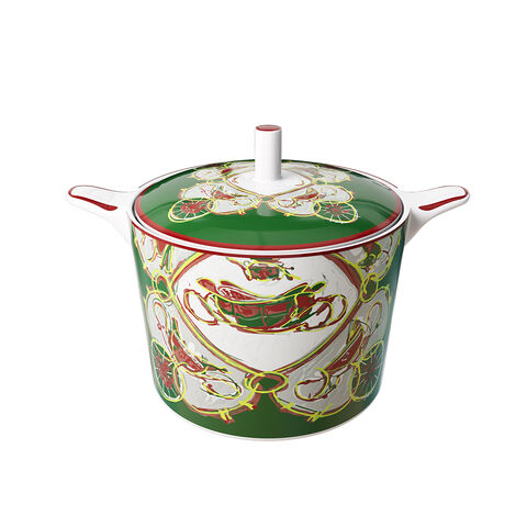 Açucareiro de Porcelana Fina Fantasista Parte de um Conjunto de Jantar de Cerâmica com Copo de Vela, Prato Lateral, Prato de Pão, Prato de Bolo, Caneca de Café
