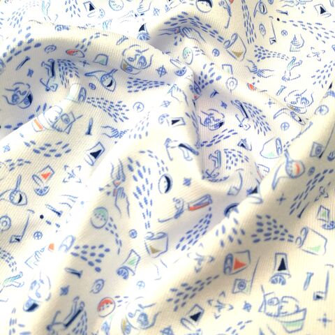 Bedruckter Jersey-Stoff, 93% recyceltes Coolmax PET + 7% Spandex for sale at factory direct price
