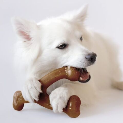 Palitos para la dentición de cachorros, juguetes duraderos para masticar perros, adecuados para masticación intensa, juguetes para masticar para perros con masticación agresiva, sabor a tocino real