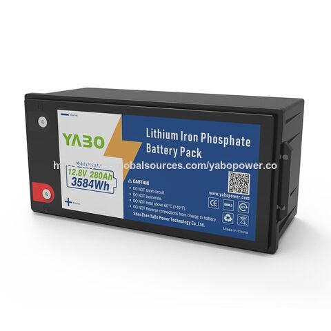 Bateria de Lítio Ferro Fosfato YABO 12V 280Ah - Módulo Leve de Alta Capacidade para Sistemas de Armazenamento Solar for sale at factory direct price
