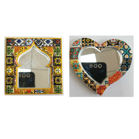 Collection de Souvenirs Cadre de Miroir en Résine Aimant de Réfrigérateur Magnétique Espagne Grenade Oman Souvenir Islamique