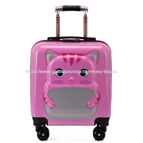 ABS+PC Kindergepäck-Set im Katzen-Stil, vielseitiges kleines Gepäck für Kinder, umwandelbares Gepäck & Rucksack
