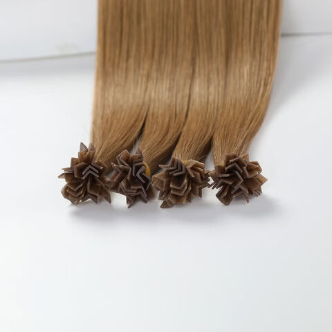 Vente en gros de paquets de trames de cheveux brésiliens naturels ondulés, 100 g, pointes de kératine, lisses, tissage à la machine, couleurs variées, pointes épaisses, double étirage for sale at factory direct price