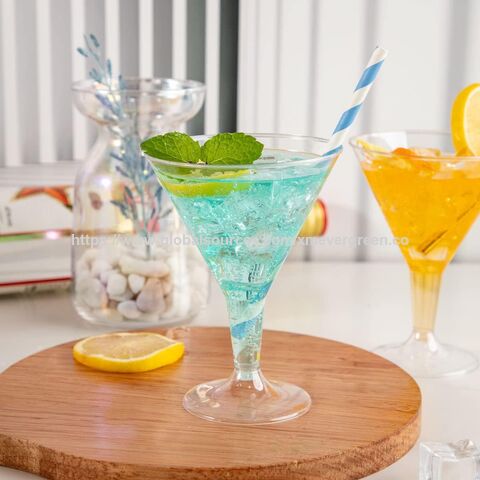 Gobelets à cocktail en plastique très demandés, verres à vin rouge, flûtes à champagne, vaisselle de fête, gobelets en plastique jetables