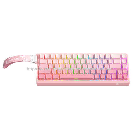 Onikuma G69 Wired 8khz Polling Rate Mechanical Pink Keyboard With
