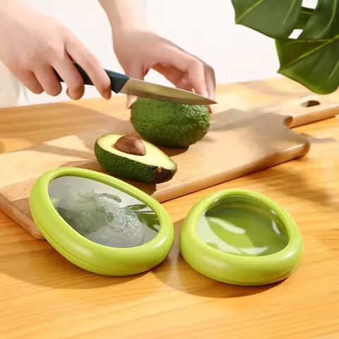 Set 4 Pcs Kotak Penyimpanan Buah dengan Film Silikon, Kulkas Mini Tertutup untuk Penyimpanan Sayuran dan Lemon Segar for sale at factory direct price