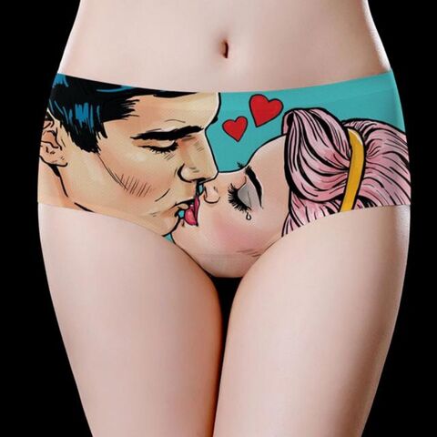 Calcinhas sem costura com design de moda de vendas quentes de 2025, cuecas de uma peça de cintura média, roupa interior hipster estampada para mulheres for sale at factory direct price