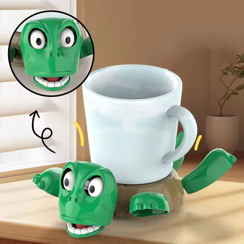Nouveau porte-gobelet tortue verte, dessous de verre tortue animée 3D amusante avec une expression amusante pour les boissons for sale at factory direct price