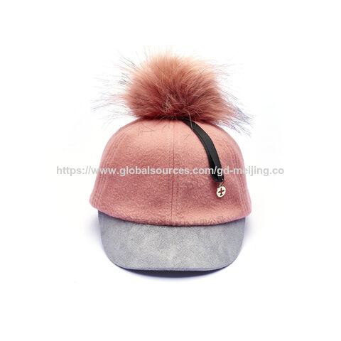 Winter-Baseballkappe für Kinder mit niedlicher Ballverzierung, weiche Babymütze, 6-Panel-Baseballkappe