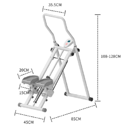 Escada de casa que economiza espaço com alças ergonômicas - Melhore sua rotina de exercícios