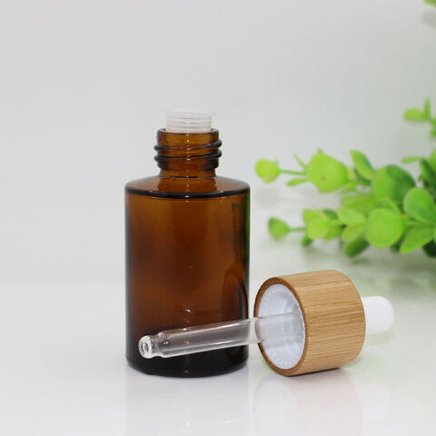 Perfume bottles Bamboo and wood glass bottle environmentally friendly perfume filling essential oil bottle