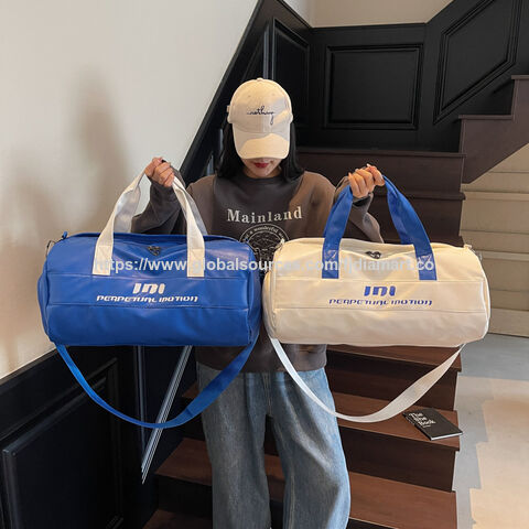 Bolsa de Treino Crossbody Portátil Masculina e Feminina Separação Seco e Molhado Bagagem de Natação Oxford para Viagens de Curta Distância