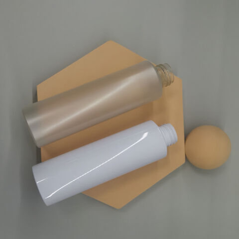 Botella de plástico para cosméticos, textura mate transparente, dispensador de emulsión, envase de plástico vacío para cosméticos