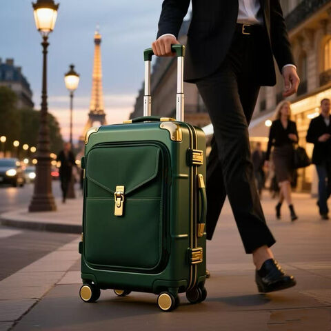 Durable PC Hardshell Spinner Suitcase with TSA Lock, Lightweight Polycarbonate Travel Luggage, 20-Inch GREEN for sale at factory direct price