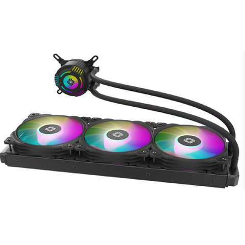 Cooler de CPU Líquido ARGB de 360mm, Bloco de Água Redondo, Mangueira de Borracha de 400mm, Ventoinha PWM de 1800 RPM, Suporte para Logotipo Personalizado for sale at factory direct price
