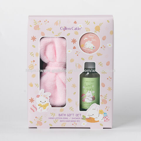 Fabrik Großhandel Mädchen Bad Geschenkset Enthält 120ml Duschgel, 20ml Körperlotion, Haarband