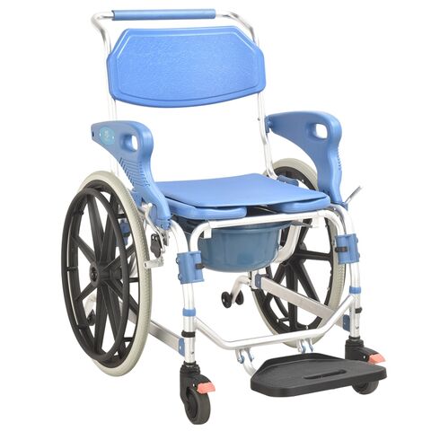 كرسي حمام طبي قابل للإمالة بعجلات من الفولاذ المقاوم للصدأ for sale at factory direct price
