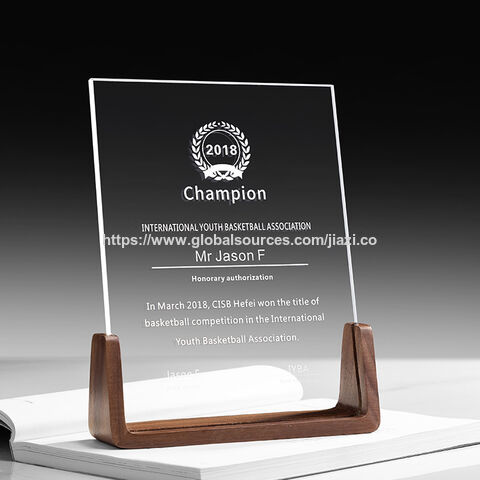 Cadre de Plaque de Certificat en Verre Excellent en Gros pour Remise de Prix for sale at factory direct price