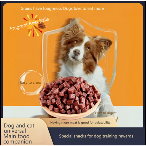 Golosinas para perros de ternera granulada alta en proteínas con huevo de pato, palatabilidad mejorada, horneado lento, 300 g for sale at factory direct price