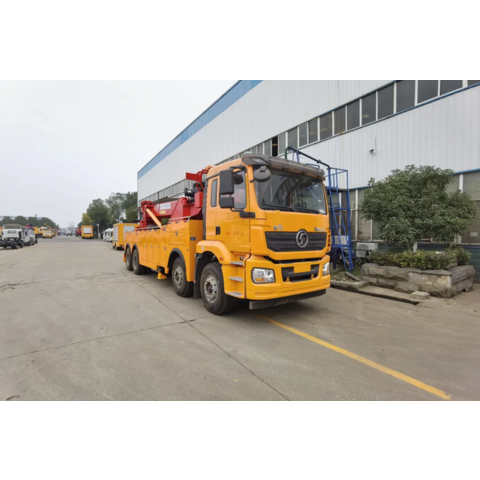 8x4 30-80T Lifting Capacity Shacman Tow Truck with Hydraulic Winch & Rotary Crane for Highway Rescue & Vehicle Recovery Tasks for sale at factory direct price