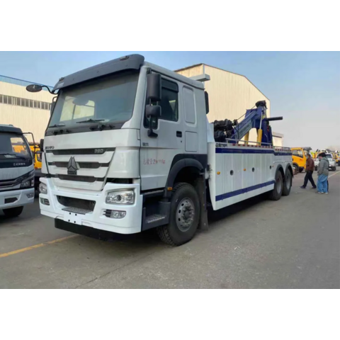 HOWO 6X4 Schwerlast-Kranwagen mit integriertem Abschleppwagen und 20-50T Kapazität für die Bergung von Schwerfahrzeugen und Hilfe bei Autobahnunfällen