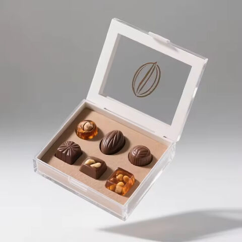 Caja de Regalo Magnética Personalizada para Barra de Chocolate, Empaque con Ventana, Diseño Personalizado en Papel